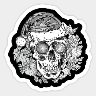 Xmas Skull Sticker